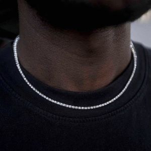 18” Micro Tennis 14k White Gold Plated